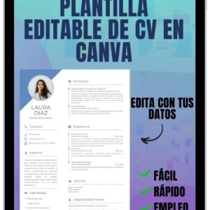 Plantilla editable de CV para farmacia